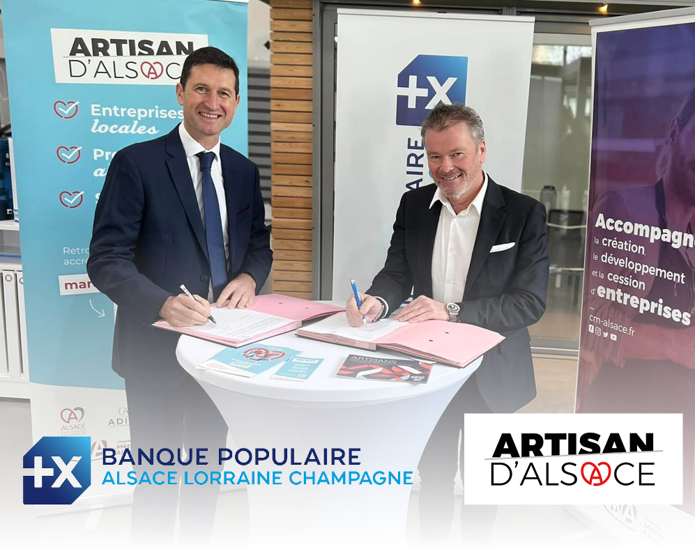 La Marque Artisan d’Alsace officialise son partenariat avec la Banque Populaire